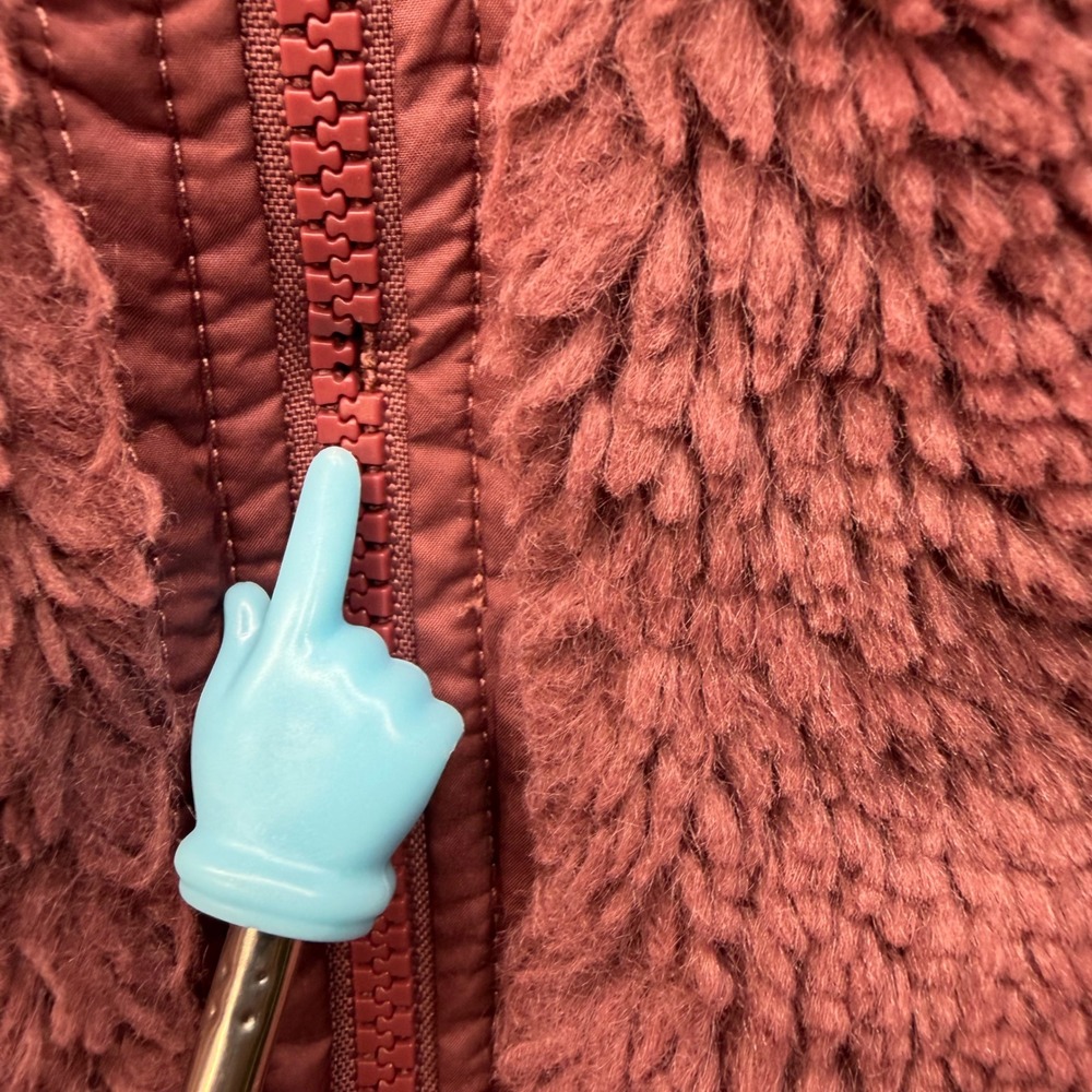 The North Face Girls Pink Reversible Mossbud Swirl Hooded Jacket S 7/8 NF0A7UMS